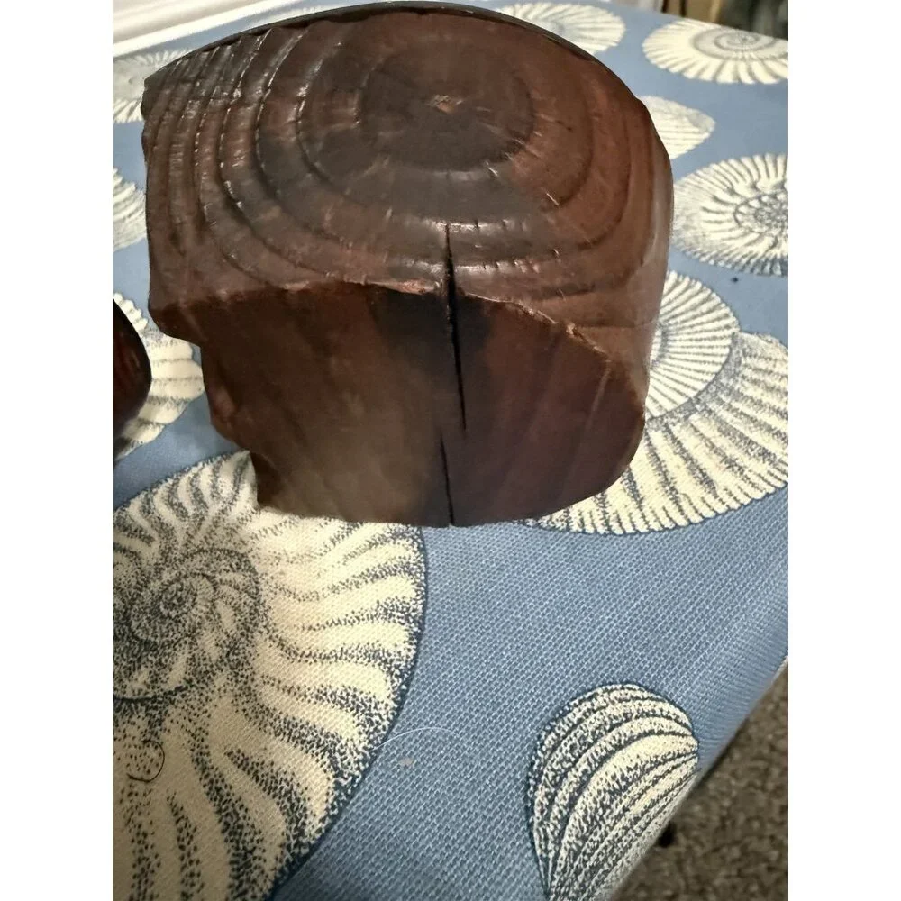 Vintage Wood Horsehoe Ashtray Set Of 2 Western Americana Cowboy